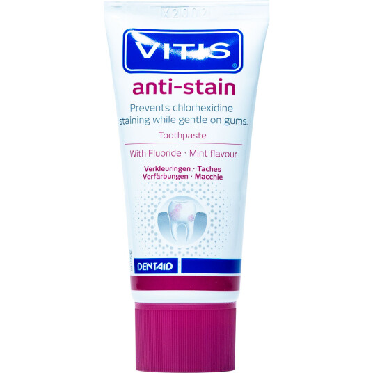 Tannblekingstannkrem mot klorheksidinflekker VITIS Anti Stain 50 ml