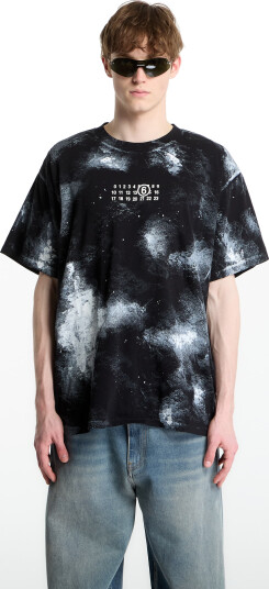T skjorte MM6 Paint Jersey T Shirt Black M T skjorte MM6 Paint Jersey T Shirt Black M