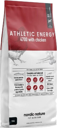 Nordic Nature Athletic Energy Tørrfôr for aktive hunder 3 kg