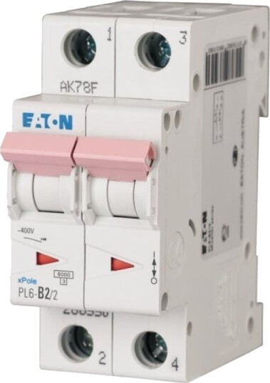Eaton Automatsikring 2P C 16A 6Ka Ac Pl6-C16/2 286567