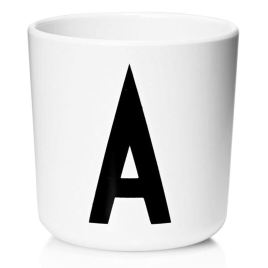 Design Letters ABC Melamine Cup White G