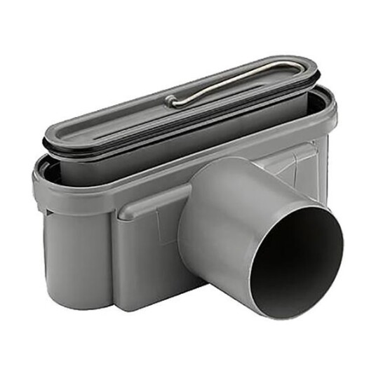 Unidrain Utløpshus 75 mm med sideutløp og vannlås for lavbygning Unidrain Utløpshus 75 mm med sideutløp og vannlås for lavbygning