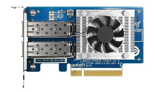 QNAP Dual-port SFP28 25GbE network QNAP Dual-port SFP28 25GbE network