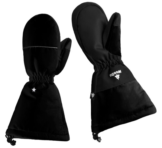 WeeDo Universe Black Mittens Black 17 cm / L