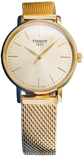 Tissot Dameklokke T143.210.33.021.00 Everytime Gullfarget/Gulltonet