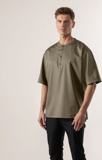 Le Nouveau Chef Kokkeskjorte Gorgio; Størrelse 2XL; Oliven