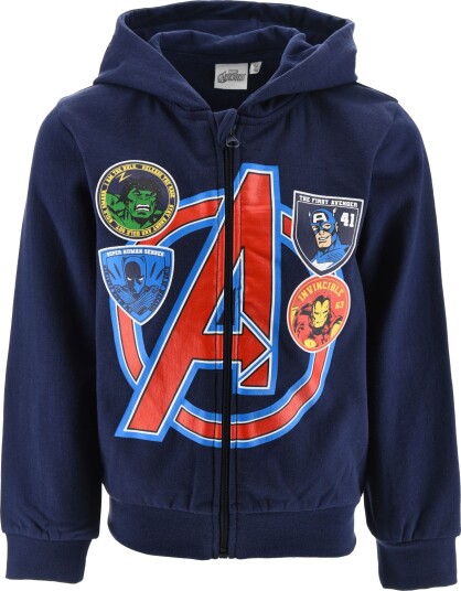 Marvel Avengers Zip Hettehåndkle Navy 140 146 Marvel Avengers Zip Hettehåndkle Navy 140 146