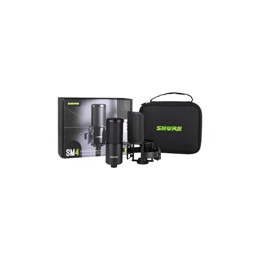 Shure SM4 Studiomikrofon Kit med Shockmount og Popfilter