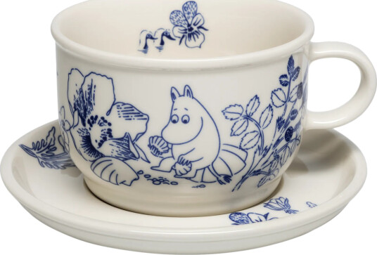 Moomin Arabia Mummi Haru kopp med fat 2 deler Moomin Arabia Mummi Haru kopp med fat 2 deler