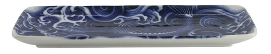 Tokyo Design Studio   Japonism carp tallerken 28,5x14 cm blue