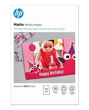 HP Matte FSC Photo Paper 4x6 25 sheets