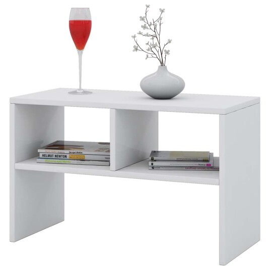 Nachto nattbord endebord 2 hyller hvit.