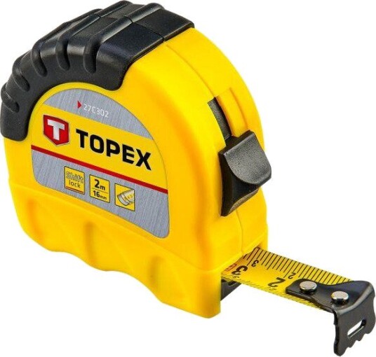 Topex Målebånd 27C302 2 m X 16 mm, Stål