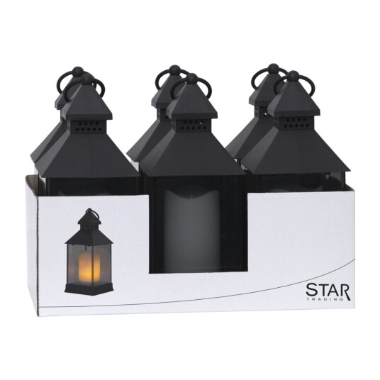 STAR TRADING 062-99-92 FLAME LYKT 6 STK SORT 062-99-92