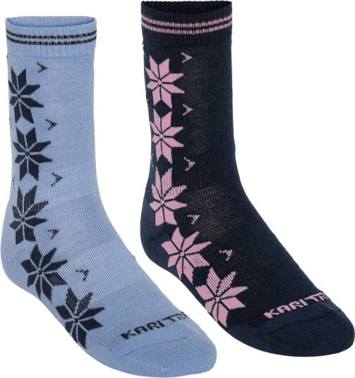 Kari Traa Women's Vinst Wool Sock 2-pack Dark Navy Blue 39-41 Kari Traa Women's Vinst Wool Sock 2-pack Dark Navy Blue 39-41