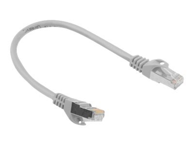 Lanberg Koblingskabel Rj-45 Hann Til Rj-45 Hann 25 Cm Foliebelagt Uskjermet Tvinnet Kabelpar F/Utp Cat 6 Flertrådet Formstøpt Uten Hindringer Ral 7035 Grå