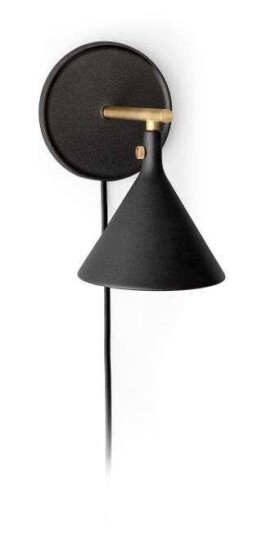 Audo Støpt Sconce Vegglampe M. Diffuser Sort Audo Støpt Sconce Vegglampe M. Diffuser Sort