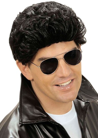 T Bird Grease Man Svart Parykk