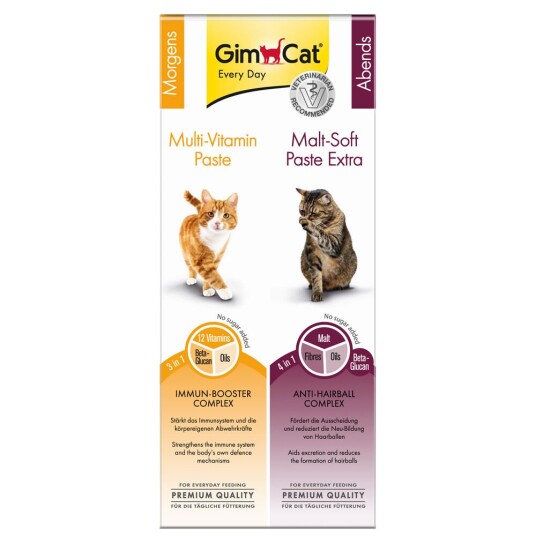 Gimcat Blandet Pakke: Multivitamin + Maltpostei 2 X 50 G Gimcat Blandet Pakke: Multivitamin + Maltpostei 2 X 50 G