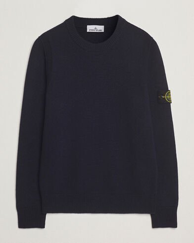 Stone Island Knitted Lambswool Crew Neck Navy Stone Island Knitted Lambswool Crew Neck Navy
