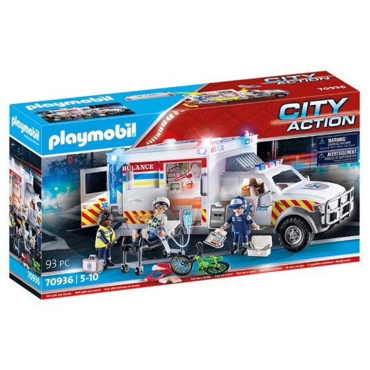 Playmobil City Action Redningskjøretøy: Amerikansk Ambulanse 70936