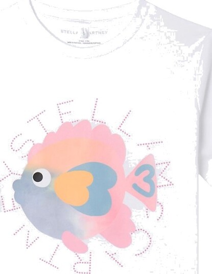 Stella McCartney Kids T skjorte   Hvit m. Fisk   Stella McCartney Kids   5 år 110   T skjorte