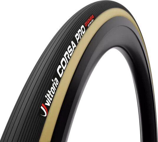Vittoria Corsa Pro G2 road tubular 700X25 (28x25C) svart/brun Vittoria Corsa Pro G2 road tubular 700X25 (28x25C) svart/brun