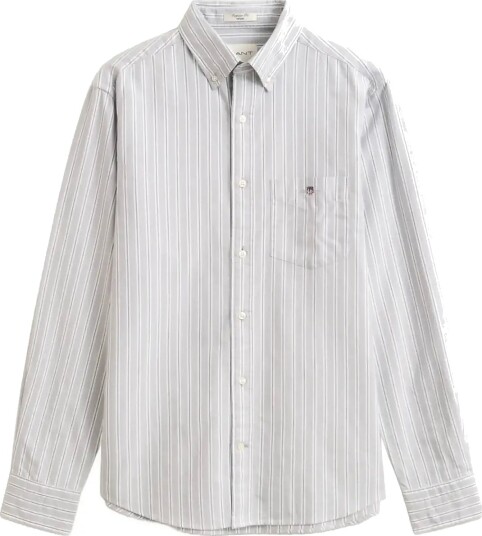 Gant Reg Classic Oxford Stripe Shirt Grey XXXL