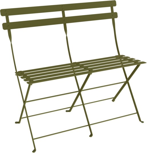 Fermob - Bistro 2-Seater Ottoman, Pesto - Utendørs Krakker Og Puffer - Grønn - Metall Fermob - Bistro 2-Seater Ottoman, Pesto - Utendørs Krakker Og Puffer - Grønn - Metall
