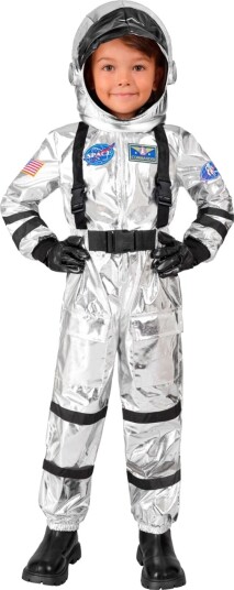 Widmann Sølvfarget Astronaut Barnekostyme 11 13 ÅR 28068