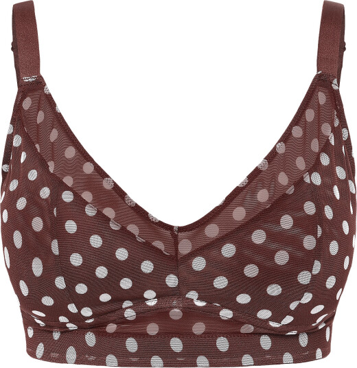 Understatement Underwear Mesh Support Bra   Brown   M