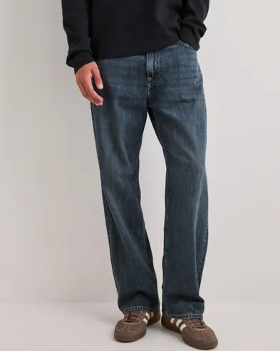 Jack & Jones Jjited Jjclassic Sq 377 Ln Straight leg jeans Blå