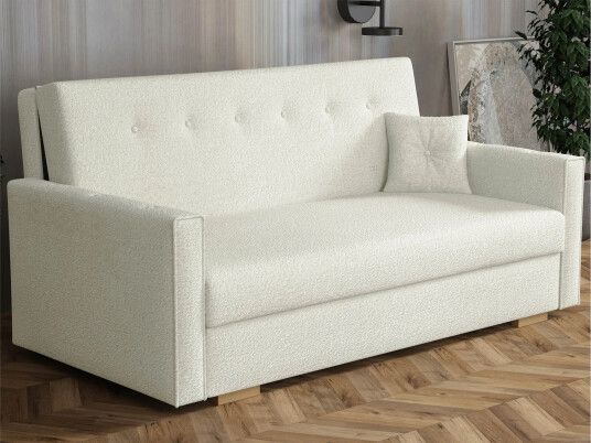Ajiz Sovesofa 3 seter i Bouclé Hvit Ajiz Sovesofa 3 seter i Bouclé Hvit