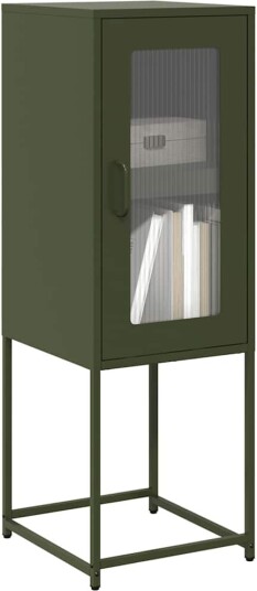 Skjenk Olivengrønn 36x39x107 cm Kaldvalset Stål 8721158372369