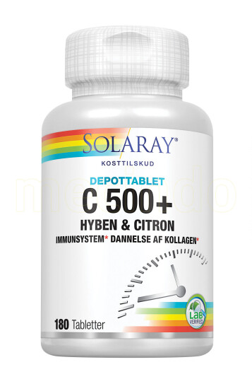 Solaray C-vitamin C500+ 180 Tabletter