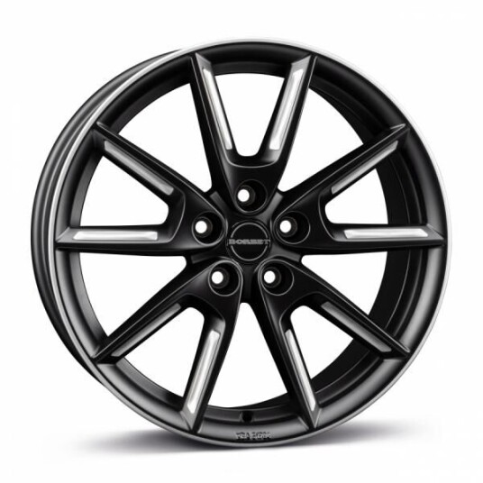 Borbet Lx18 Black Matt Silver Spoke Rim 8x18 5x112 ET48 B66.6
