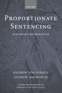 von Hirsch Andrew Proportionate Sentencing