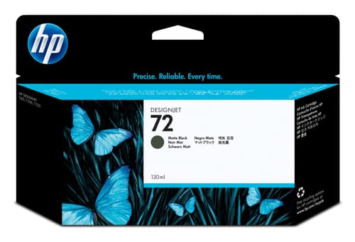HP Blekk Matt Svart No.72 - T1100 130ml