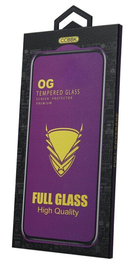 CCBBK iPhone 14 Pro CCBBK Herdet Glass - Full-Fit Skjermbeskytter - Gjennomsiktig / Svart Kant
