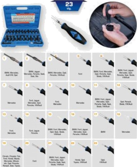 Ks Tools Werkzeug Maschinen Gmbh Pluggfrigjøringsverktøysett 23 Deler Bt511100