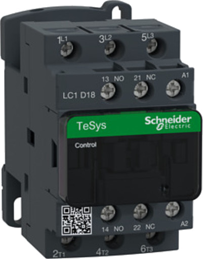 Schneider Electric LC1D18E7 Kontaktor 1 Åp + 1 Lu 48 VAC 18 A 7,5 kW Elfordeling & strømforsyning