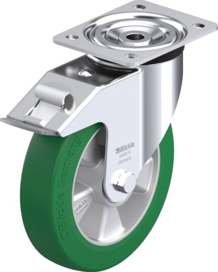 Blickle 579441 L-Alst 200K-Fi Styrehjul Med Bremse - Hjuldiameter 200 Mm - Bæreevne Maks. 400 Kg