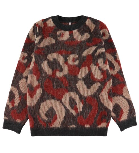 Kids Only Genser Strikk CookWild Pirate Black/Salmon Rose 13 14 år 158 164 Genser Beige Rosa Svart