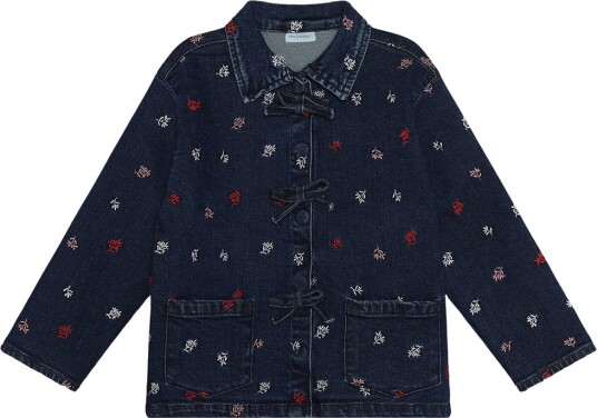 Minymo Denimjakke Falmet Denim AOP Minymo 9 år (134) Denimjakker Blå Marineblå