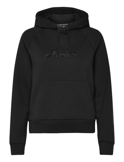 Asics Asics Logo Fleece Pullover Hoodie Black L Asics Asics Logo Fleece Pullover Hoodie Black L