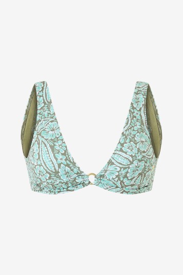 Roxy Bikini BH Wildside Paisley Elongated Tri Grønn