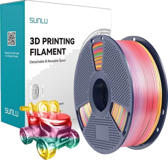 Sunlu Pla+ Silk 1.75 Mm 1 Kg Rainbow 01 Filament