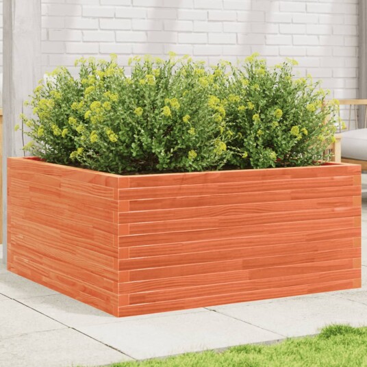  Plantekasse voksbrun 100x100x46 cm heltre furu