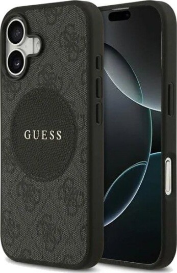 GUESS 4G Circle Classic Logo MagSafe case for iPhone 17 - black