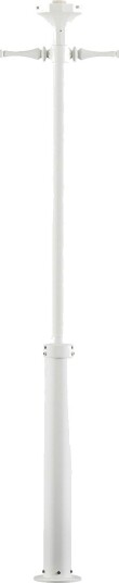 Konstsmide Orion lyktestolpe E27 hvit ink stolpe. Maks 100W. 468-250